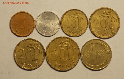 Финляндия-7 монет до 26.07 - монеты 087
