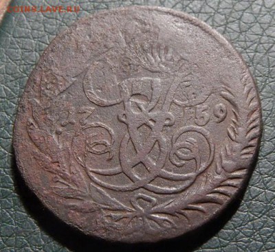2 копейки 1759, гурт надпись, нижняя бандероль. Оцените - 59g-1