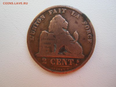 2 цента Бельгия 1870 г. - IMG_1525a.JPG