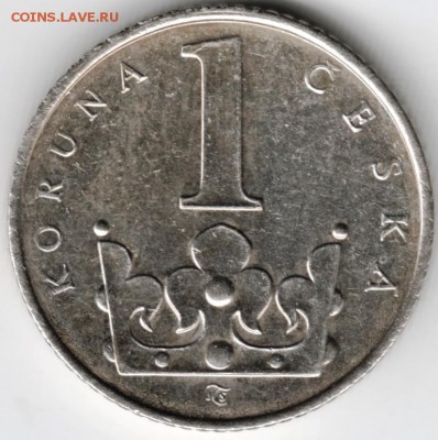 Чехия. 1 корона 1996 г. до 24.00 03.08.16 г. - Scan-160722-0007