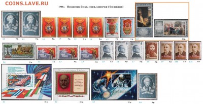 СССР 1980-1982. ФИКС - 1.1980. Блоки, марки