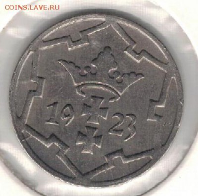 ДАНЦИГ 5 ПФЕННИГОВ 1923 ДО 04.08 В 22.00МСК (Г150) - 4-д