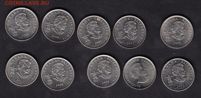 Канада олимпиада в Ванкувере 25ц 10 монет - 21а