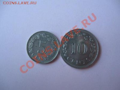 Мальта 5 и 10 центов.1972 г. 1976 г. - Изображение 150