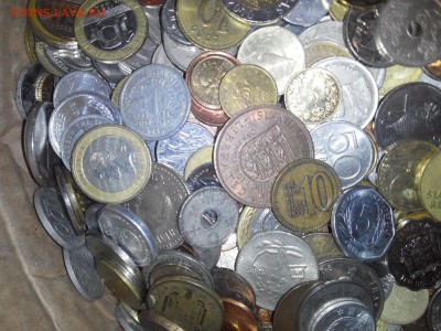 ИНОСТРАННЫЕ МОНЕТЫ ОПТОМ В ЗАПАЯННЫХ МЕШКАХ ПО 10 КГ - 4