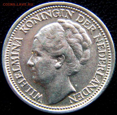 Нидерланды_10 центов 1938. Отличное серебро; до 30.07_22.50м - 11111