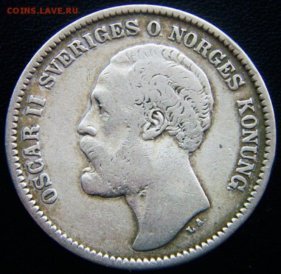 Швеция_2 кроны 1876. Серебро; до 31.07_22.00мск - 12504