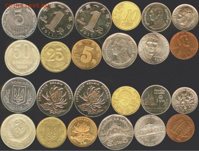12 монет из 6 стран до 21.00 мск 05.08.2016 - 12 монет разных