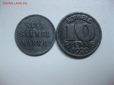 ГЕРМАНИЯ,10 пфеннигов 1920г HALLE+бонус !до 3.08.2016 - IMG_5165.JPG