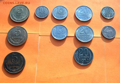 Нечастая погодовка СССР (монеты 1967-68, 1973-74) и 2р 2003 - 2