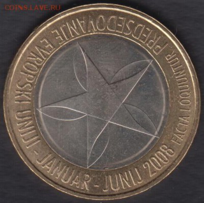 Словения 3 евро 2008 до 03.08.2016 21-00 - Словения 3 евро 2008 р