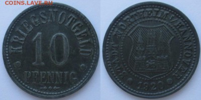 Нотгельды Германии. Обзорная тема. - 10 пф.1920г. Нортхайм