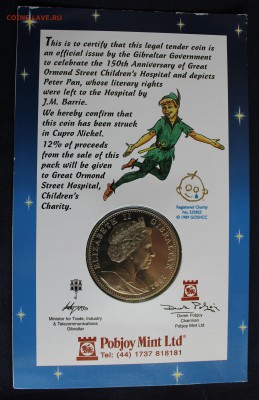 С 1 руб. ГИБРАЛТАР, БУКЛЕТ, крона 2002г. PETER PAN  до 9.08. - IMG_2608.JPG
