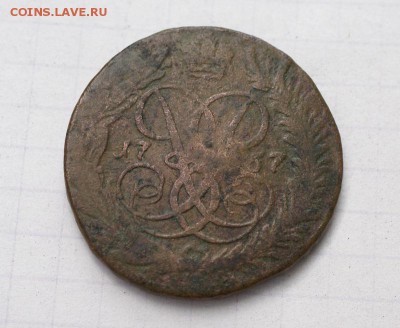 2 копейки 1757г.бандероль сверху,гурт надпись. - DSC05879.JPG