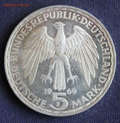 С 1 руб.  ГЕРМАНИЯ 5 марк 1969г. Герхард Меркатор до 11.08 - IMG_2624.JPG
