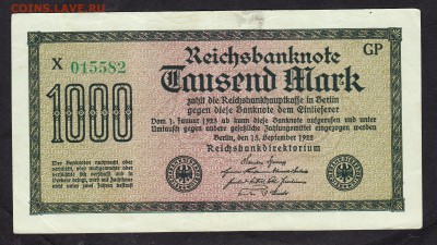 Германия 1922 1000марок до 09 08 - 53