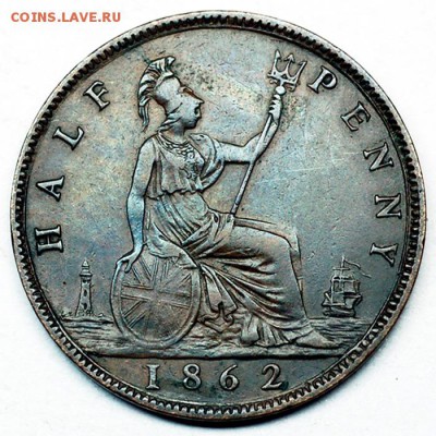 Великобритания_полпенни 1862; до 08.08_22.02мск - 12481