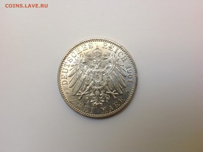 Пруссия, 2 марки 1901, династия до 10.08 22.30 - image
