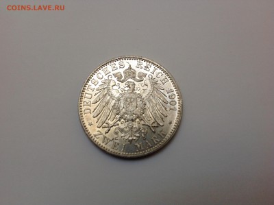 Пруссия, 2 марки 1901, династия до 10.08 22.30 - image