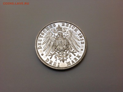 Саксония, 3 марки 1913 до 10.08 в 22.30 - image