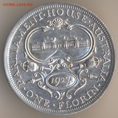 1 флорин 1927г.Ag 925 Австралия-открытие парламента. - 11