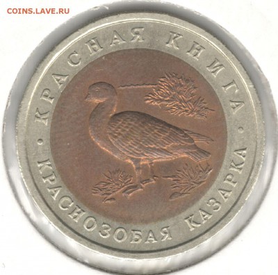 10 рублей 1992, Красная Книга, Казарка. До 12.08 - 3