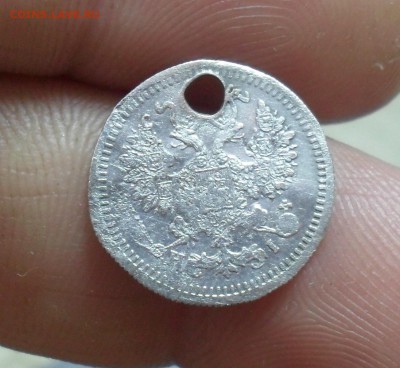 Лот серебра с отверстиями (5 коп 1755г......... - SAM_7830.JPG