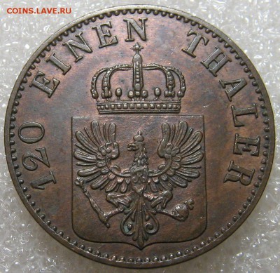 3 пфеннига 1862. Пруссия. До 13-08-16 22-00-00 мск. - 3821040