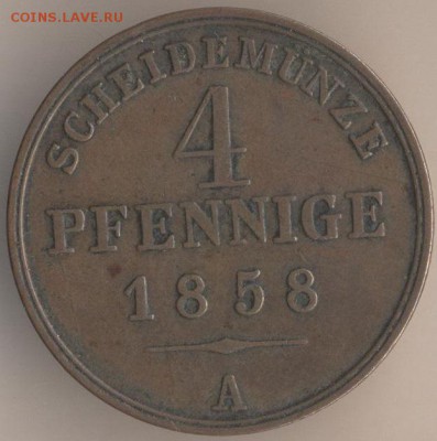 3 пфеннига 1862. Пруссия. Оценка. - 29