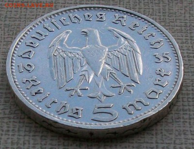 5 Марок 1935 г. D  Гинденбург,Мюнхен. до 22 ч.14.08.2016 г. - ф3