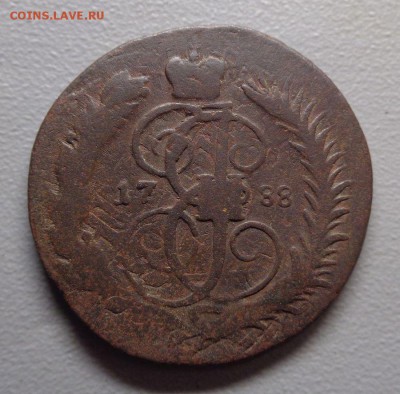 2 копейки 1788 Перечекан из 4 коп 1762  Окончание: 13.08.16 - DSC08074.JPG