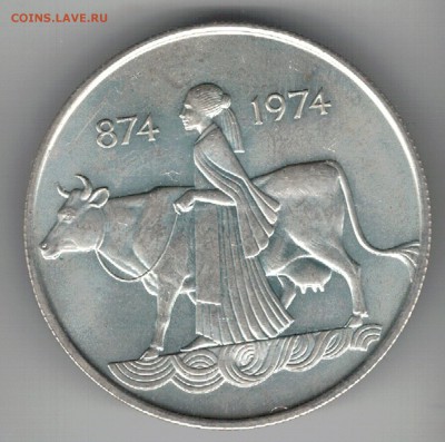 Ag ИСЛАНДИЯ 500 КРОН 1974 ЮБИЛЕЙ ДО 18.08 В 22Ч (В974) - 5-ис1