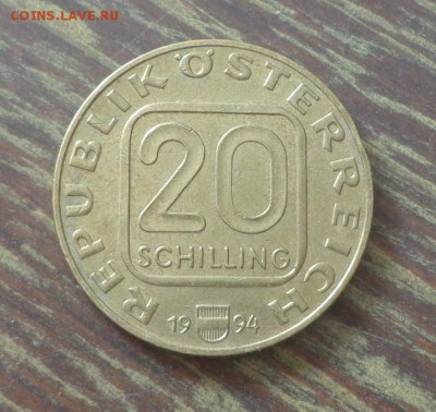 АВСТРИЯ - 20ш 800 ЛЕТ ВЕНСКОМУ МОНЕТНОМУ ДВОРУ 19.08, 22.00 - Австрия 20 ш 1994 800 л Мондвору Вены_1