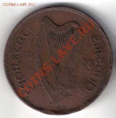Ирландия 1 пенни 1928 до 3.12 21.00мск - Ирландия 1 пенни 1928-2