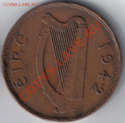 Ирландия 1 пенни 1942 до 3.12 21.00мск - Ирландия 1 пенни 1942-2