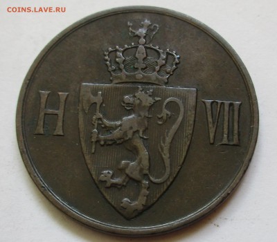 НОРВЕГИЯ 5 эре 1907. НЕЧАСТАЯ. Один год выпуска. - 010.JPG