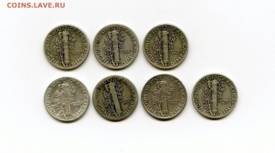 10 центов(США)-1928+37+39+43+44+45 года(7шт) до20.08 (22-10) - img012
