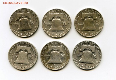 50 центов 1951+52+57+58+60гг (США)-6шт -- - до20.08 (22-10) - img007