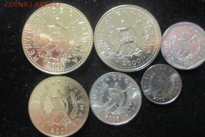 Гватемала набор 6 монет до 19.08.16 - Гватемала набор 6 монет 2