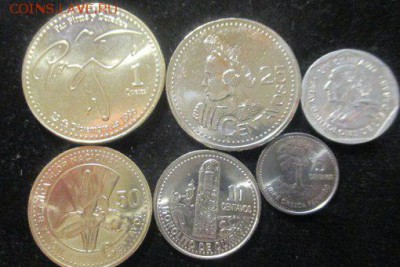 Гватемала набор 6 монет до 19.08.16 - Гватемала набор 6 монет