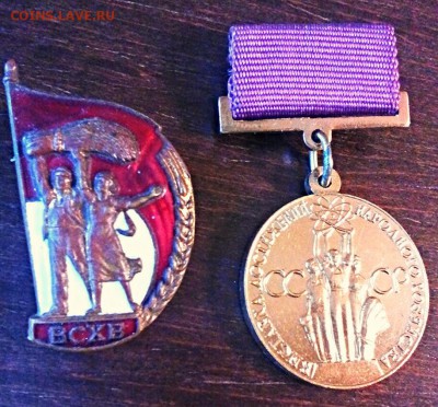 Знак ВСХВ СССР эмали, тяж.мет + медаль ВСХВ. До 21.08.16 - 2016-08-16_10.06.20