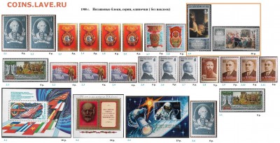 СССР 1980-1982. ФИКС - 1.1980. Блоки, марки