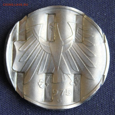 С 1 руб. ФРГ 5 марк 1975г."G", ГАШЕНАЯ!!! до 22.08.в 22-00 - IMG_2583.JPG