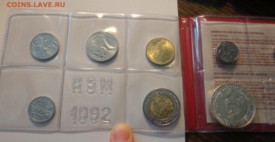 САН-МАРИНО - годовой набор 1992 г. книжечка 23.08, 22.00 - Сан-Марино набор 1992 книжечка3
