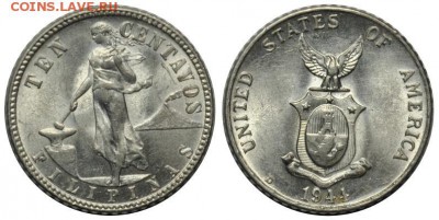 Филиппины, 10 центов, 1944, UNC; 21.08 22-00 МСК - 24bb8931b7dfc0fc40ac17ec0f522a15
