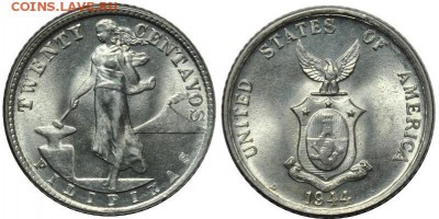 Филиппины, 20 центов, 1944, UNC; 21.08 22-00 МСК - 098c8518242b7fcaa3d6706d83b7ea80