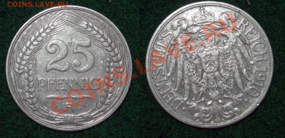 25 пфенингов 1910 А - 25-пфенингов