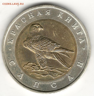 50 рублей 1994, Красная Книга, Сапсан. До 19.08 - 5