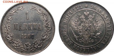 Марки для Финляндии спрос - 1 Markka 1907 L.