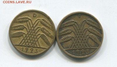 Deutschland 10 Rentenpfennig, 1923 F и D - 3
